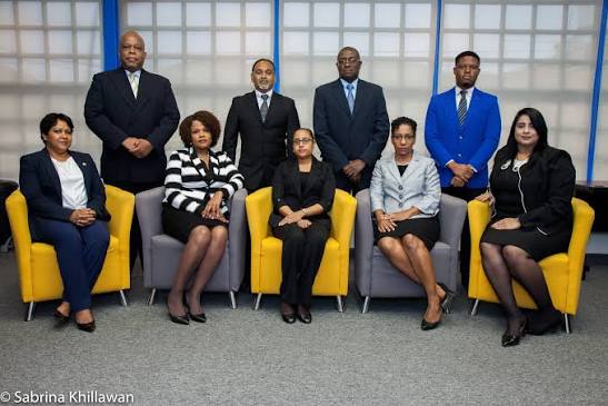 Maria Mohammed-Maharaj, seated at right, with colleagues of the Greater Tunapuna Chamber of Industry and Commerce