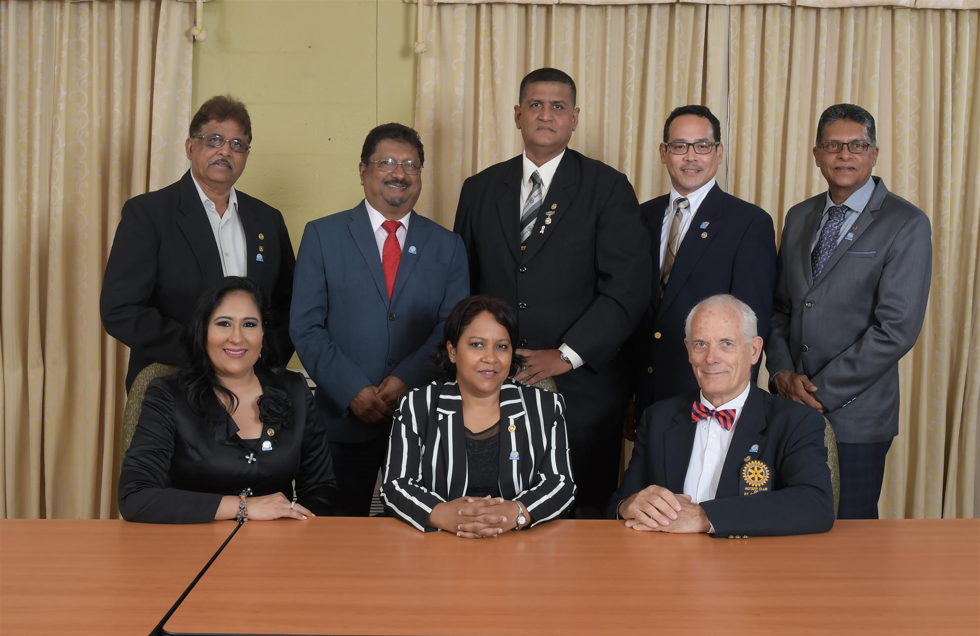 Rotary Club of St Augustine 2018 to 2019 Board with President Maria Mohammed-Maharaj seated in the centre